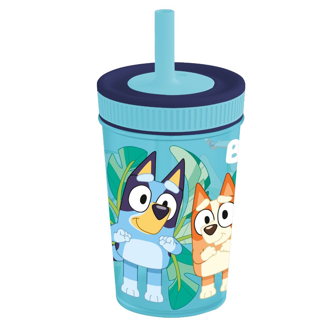 Bluey - Leakproof Silicone Straw Tumbler - 465ml