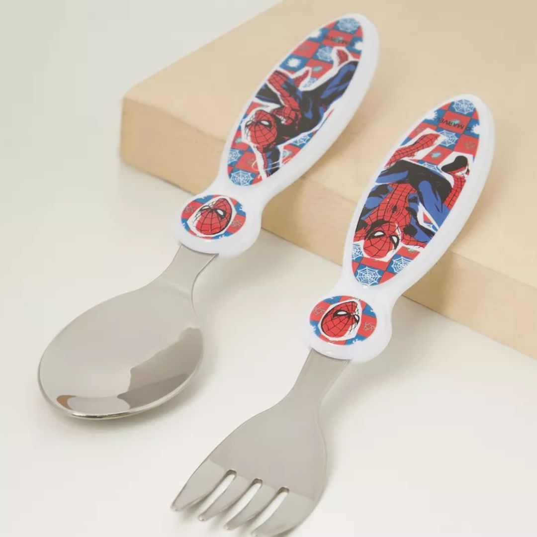 Spiderman 2 Piece Cutlery Set - Stainless Steel