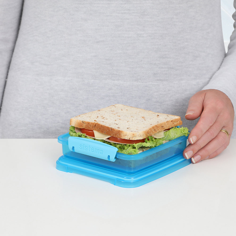 Sistema 450ml Sandwich Box - Blue