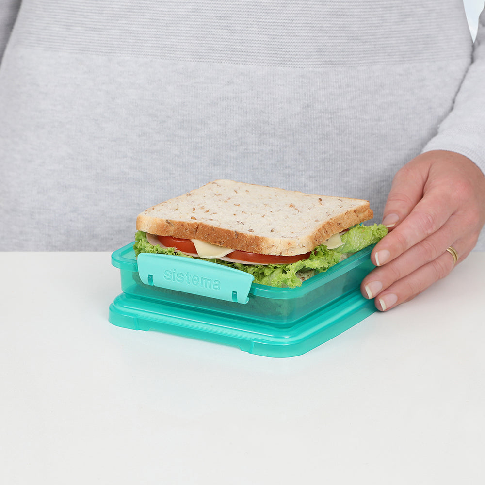 Sistema 450ml Sandwich Box - Teal