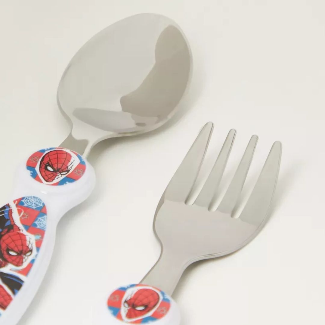 Spiderman 2 Piece Cutlery Set - Stainless Steel