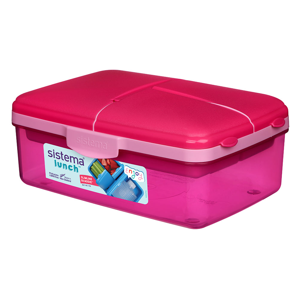 Sistema 1.5 Litre Slimline Quaddie - Pink