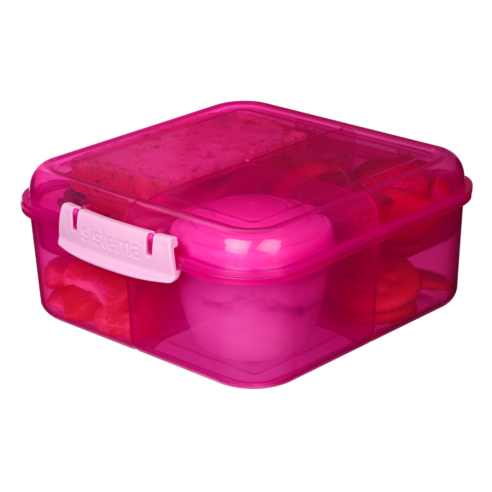 Sistema 1.25L Bento Cube Lunch - Pink