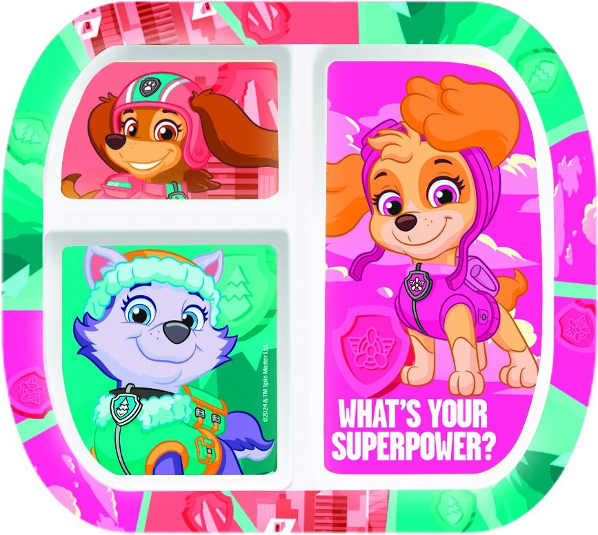 Rectangular Divided Plate-Paw Patrol Skye