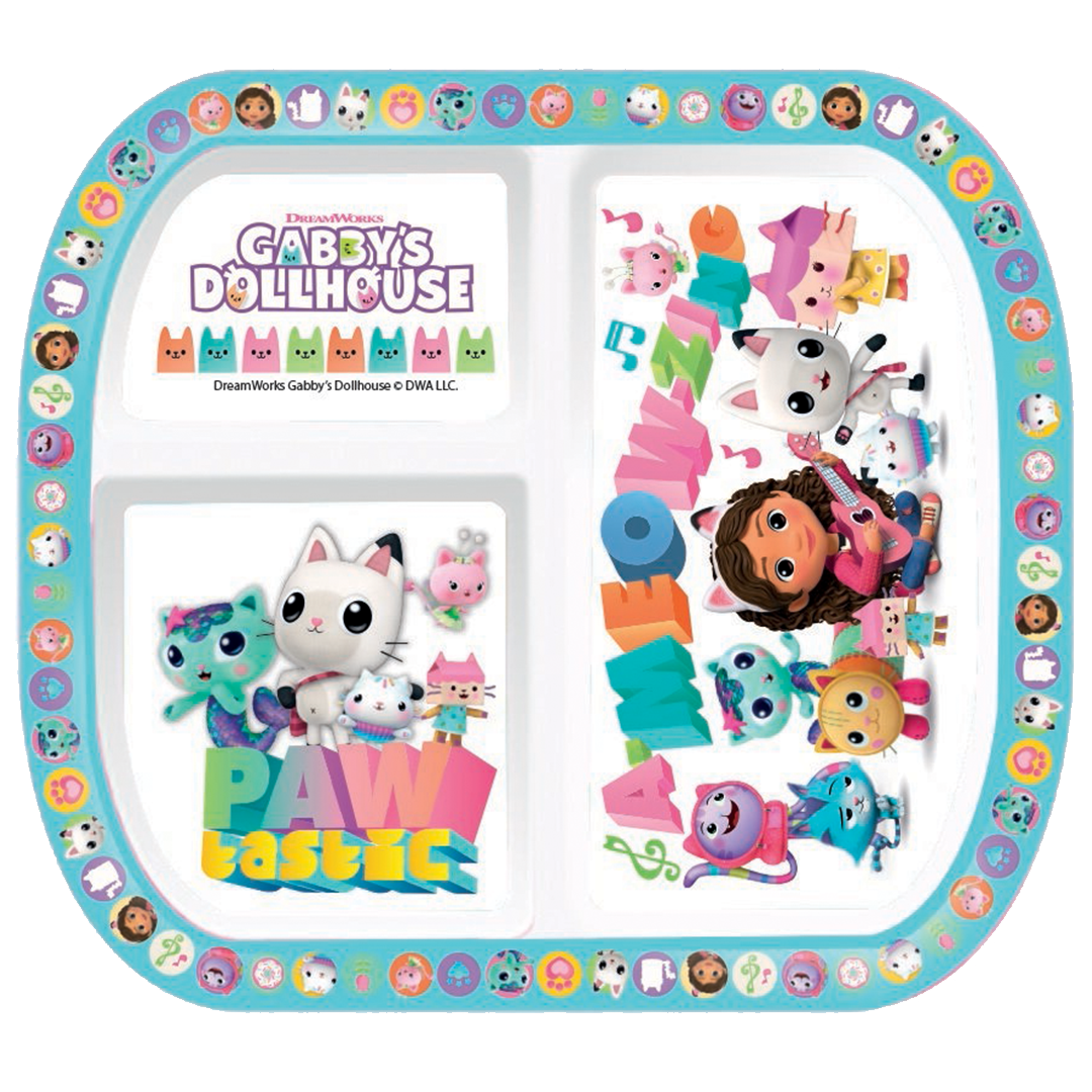 Rectangular Divided Plate-Gabby's Dollhouse