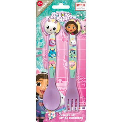 Gabbys Dollhouse 2 Piece Cutlery Set