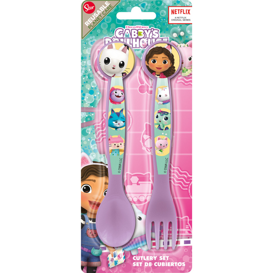 Gabbys Dollhouse 2 Piece Cutlery Set