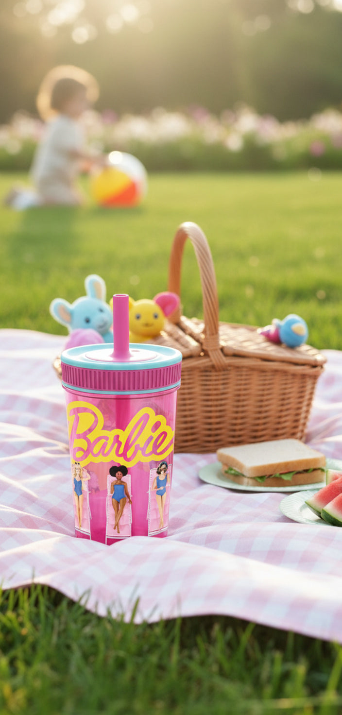 Barbie - Leakproof Silicone Straw Tumbler - 420ml
