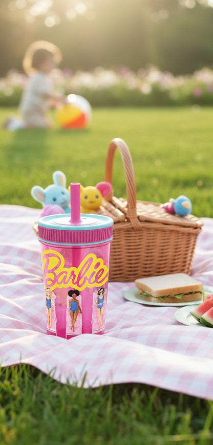 Barbie - Leakproof Silicone Straw Tumbler - 420ml