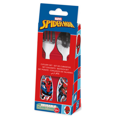 Spiderman 2 Piece Cutlery Set - Stainless Steel