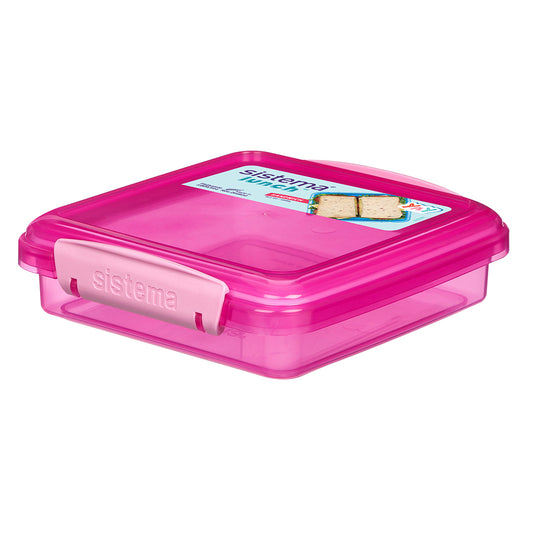 Sistema 450ml Sandwich Box - Pink