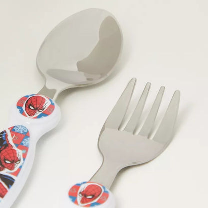 Spiderman 2 Piece Cutlery Set - Stainless Steel