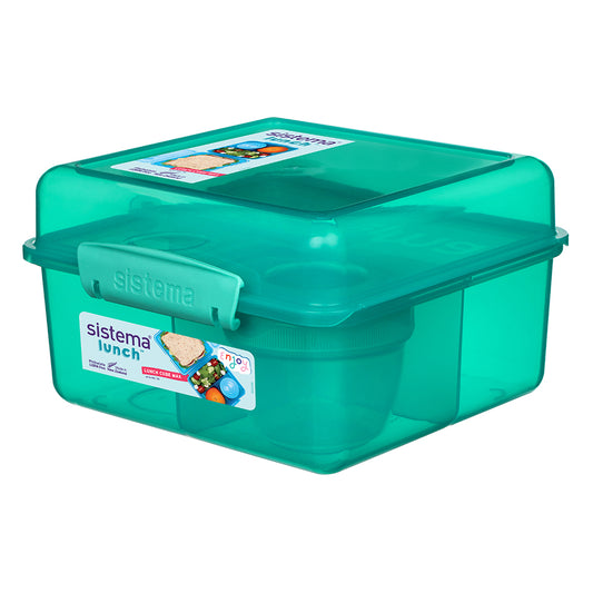 Sistema Lunch Cube Maxi With 1 Pot - Teal