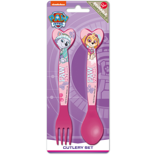Paw Patrol Girls 2 Piece Cutlery Set