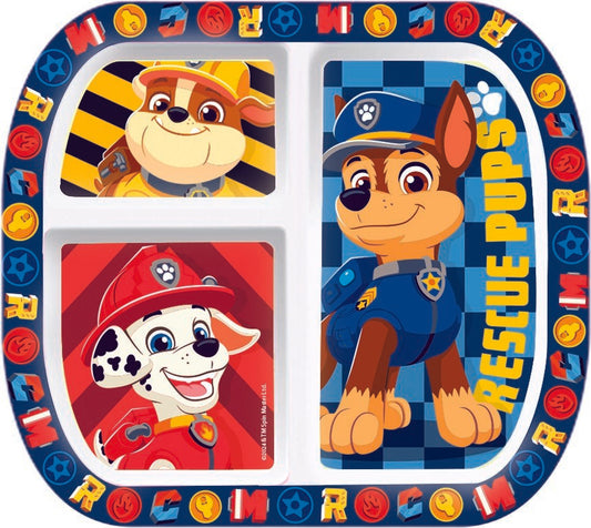Rectangular Divided Plate-Paw Patrol Chase