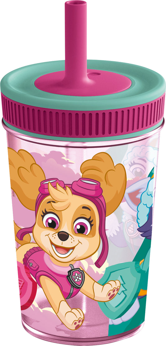 Paw Patrol Girls - Leakproof Silicone Straw Tumbler - 420ml