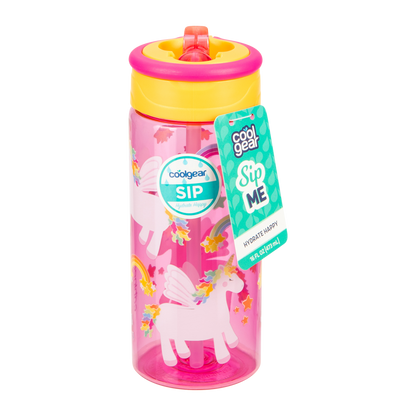 Cool Gear Printed Skim Ring Bottle - 473ml - Unicorns