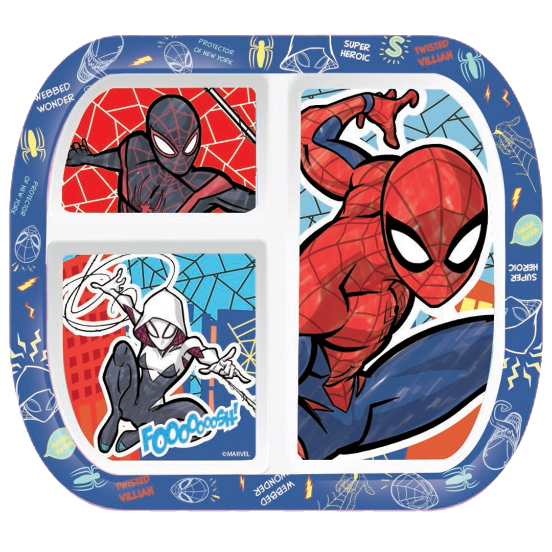 Rectangular Divided Plate-Spiderman